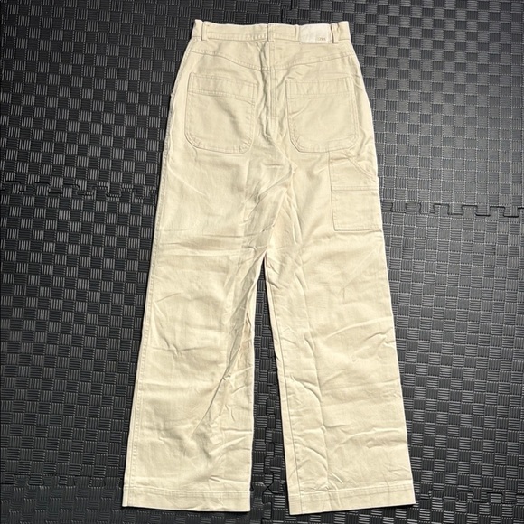 Zara Cream Flare Pants High-Waisted Boot Cut - Picture 4 of 5